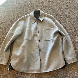 Madewell Charcoal wool overcoat women xl